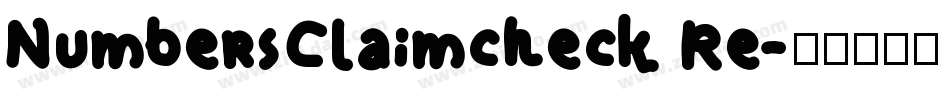 NumbersClaimcheck Re字体转换